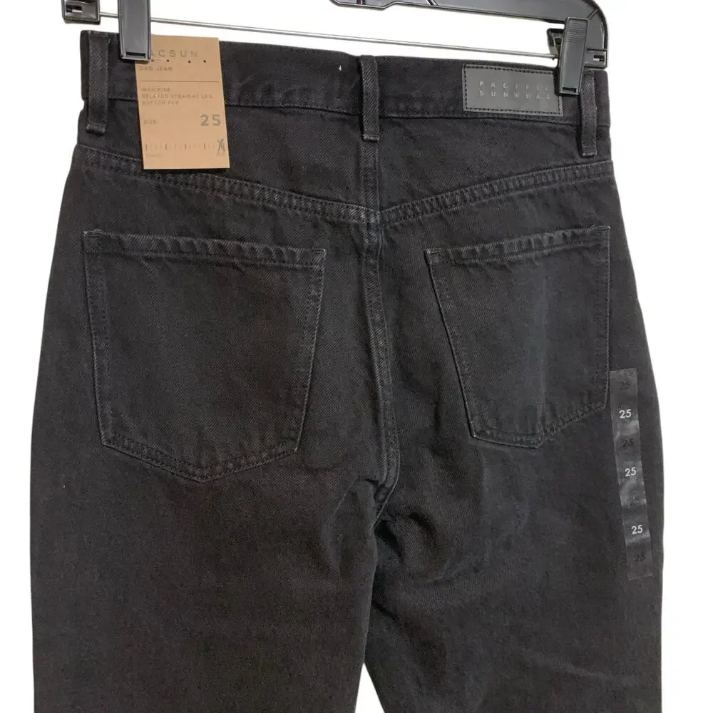 NWT! Pacsun High-Rise Relaxed Straight Leg Button Fly Dad Jeans Womens Size 25 - Picture 10 of 13